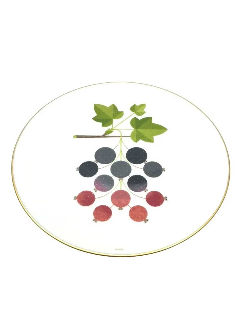 HERMES KAORUMI PORCELAIN FRUIT PLATES SET OF 6 BNIB